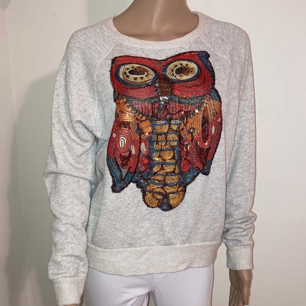 Heart n Crush Sequined Owl Sweatshirt